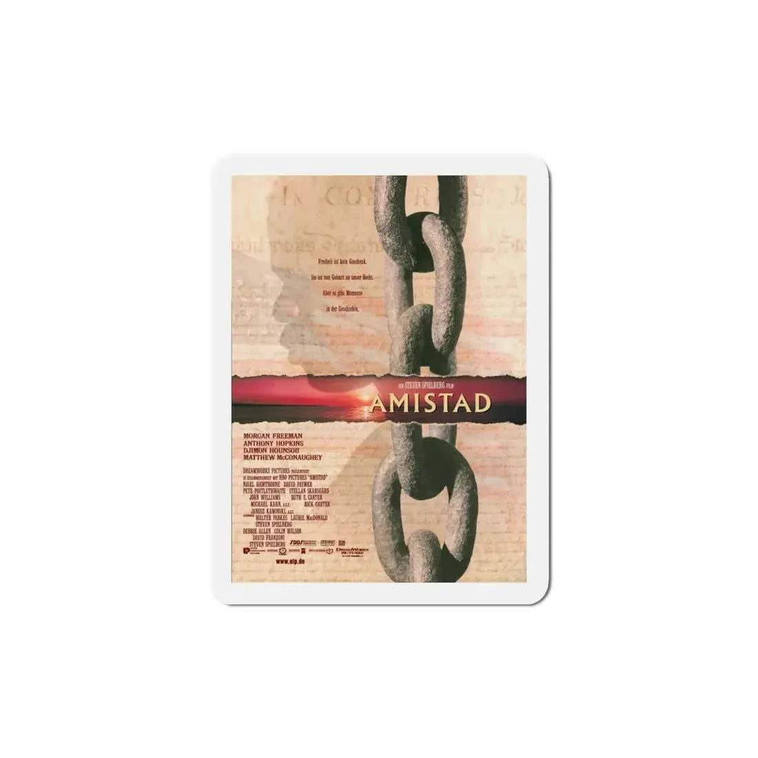 Amistad 1997 Movie Poster Refrigerator Magnet - The Sticker Space