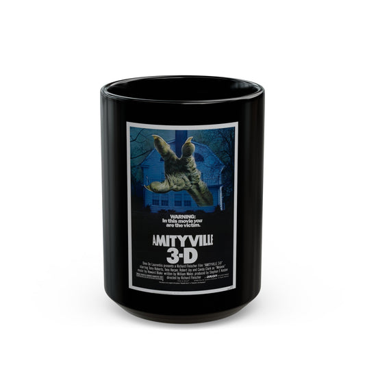 AMITYVILLE 3D 1983 Movie Poster - Black Coffee Mug-15oz-The Sticker Space