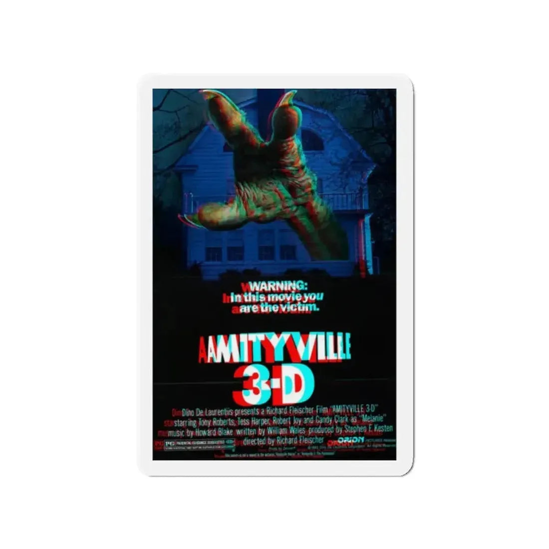 AMITYVILLE 3D (3D) 1983 Movie Poster - Refrigerator Magnet - The Sticker Space