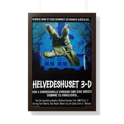 AMITYVILLE 3D (DANISH) 1983 - Framed Movie Poster - The Sticker Space