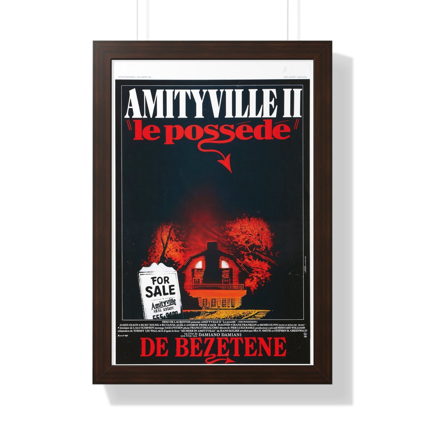 AMITYVILLE II (BELGIAN) 1982 - Framed Movie Poster-16″ x 24″-The Sticker Space