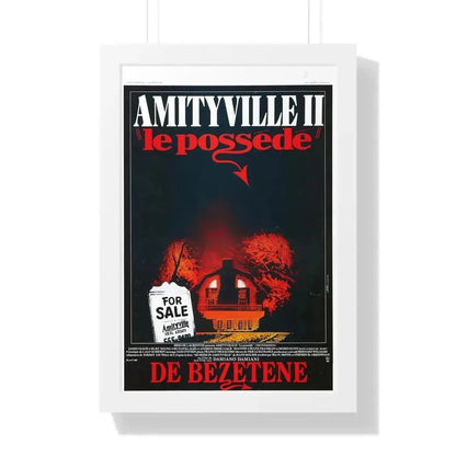 AMITYVILLE II (BELGIAN) 1982 - Framed Movie Poster 16″ x 24″ White - The Sticker Space