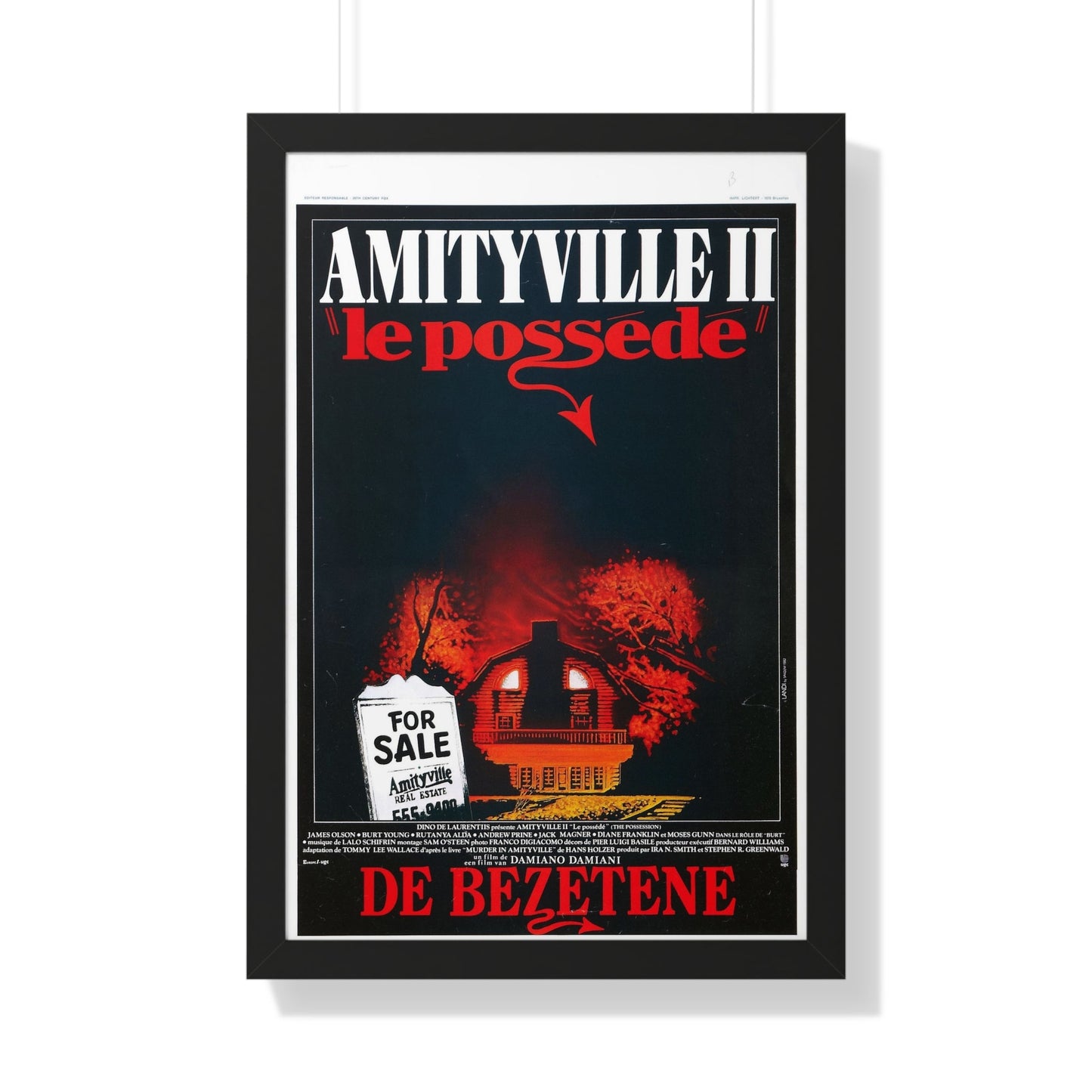 AMITYVILLE II (BELGIAN) 1982 - Framed Movie Poster-20" x 30"-The Sticker Space