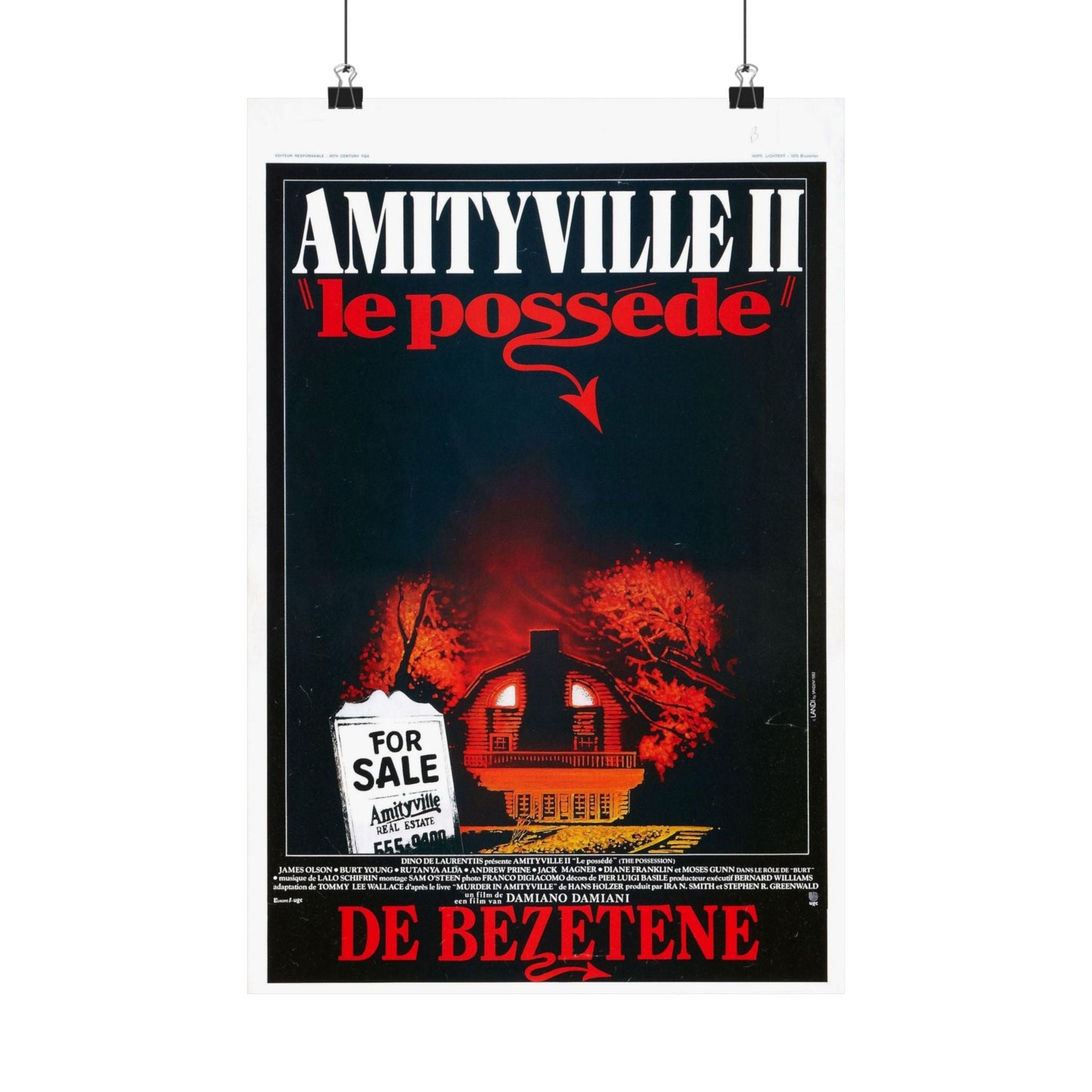 AMITYVILLE II (BELGIAN) 1982 - Paper Movie Poster-12″ x 18″-The Sticker Space