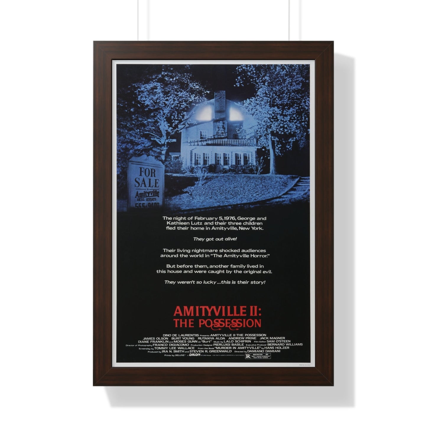 AMITYVILLE II THE POSSESSION 1982 - Framed Movie Poster-16″ x 24″-The Sticker Space