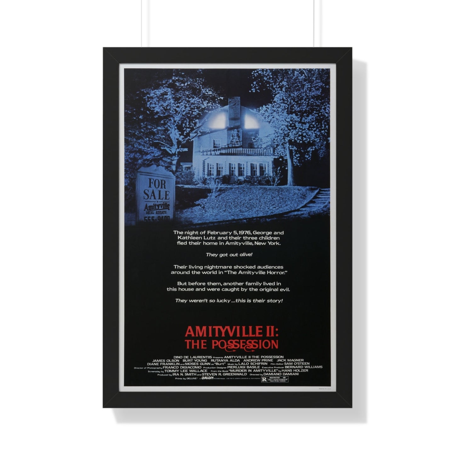 AMITYVILLE II THE POSSESSION 1982 - Framed Movie Poster-20" x 30"-The Sticker Space