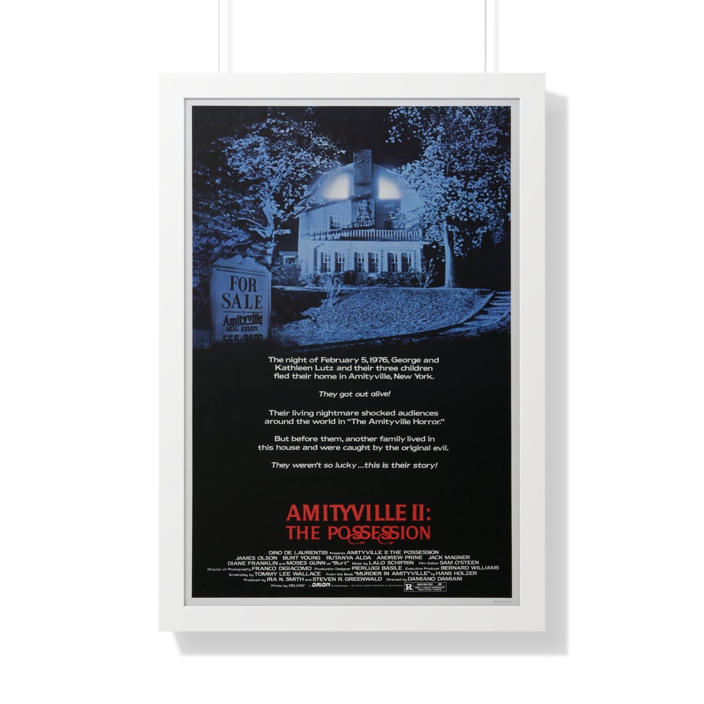 AMITYVILLE II THE POSSESSION 1982 - Framed Movie Poster-20" x 30"-The Sticker Space