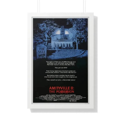 AMITYVILLE II THE POSSESSION 1982 - Framed Movie Poster 20" x 30" White - The Sticker Space