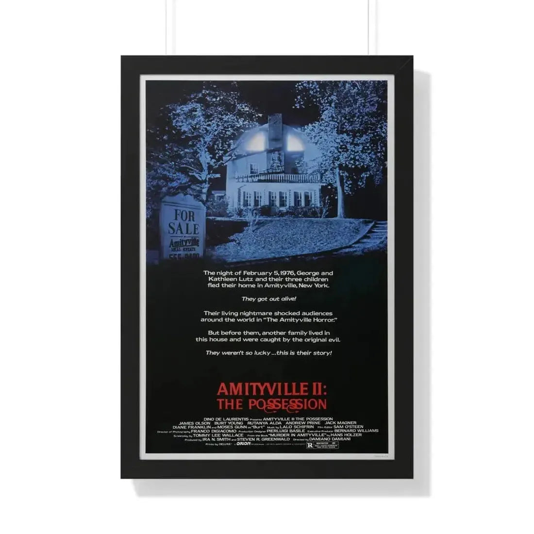 AMITYVILLE II THE POSSESSION 1982 - Framed Movie Poster - The Sticker Space