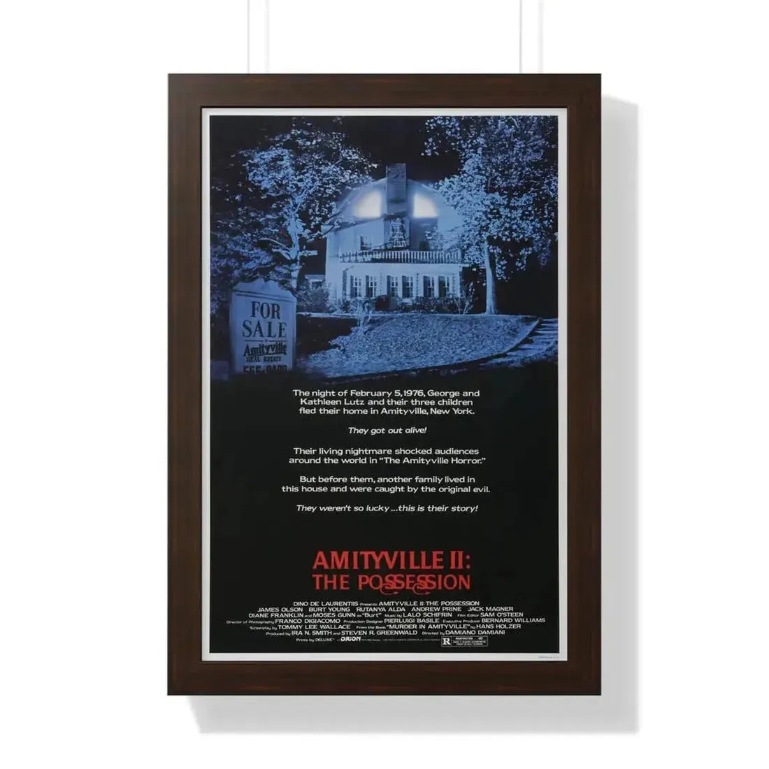 AMITYVILLE II THE POSSESSION 1982 - Framed Movie Poster - The Sticker Space
