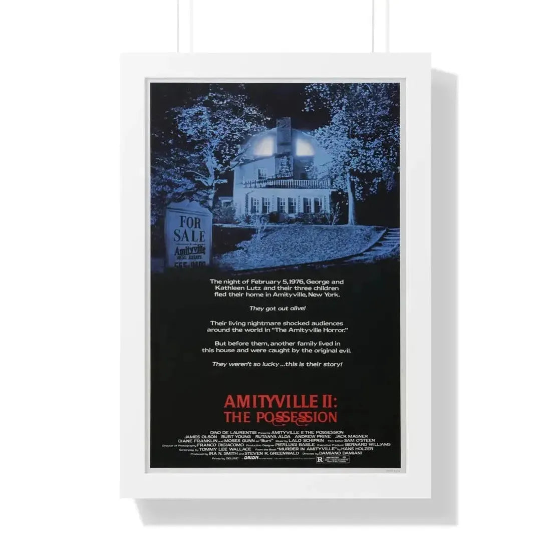 AMITYVILLE II THE POSSESSION 1982 - Framed Movie Poster - The Sticker Space