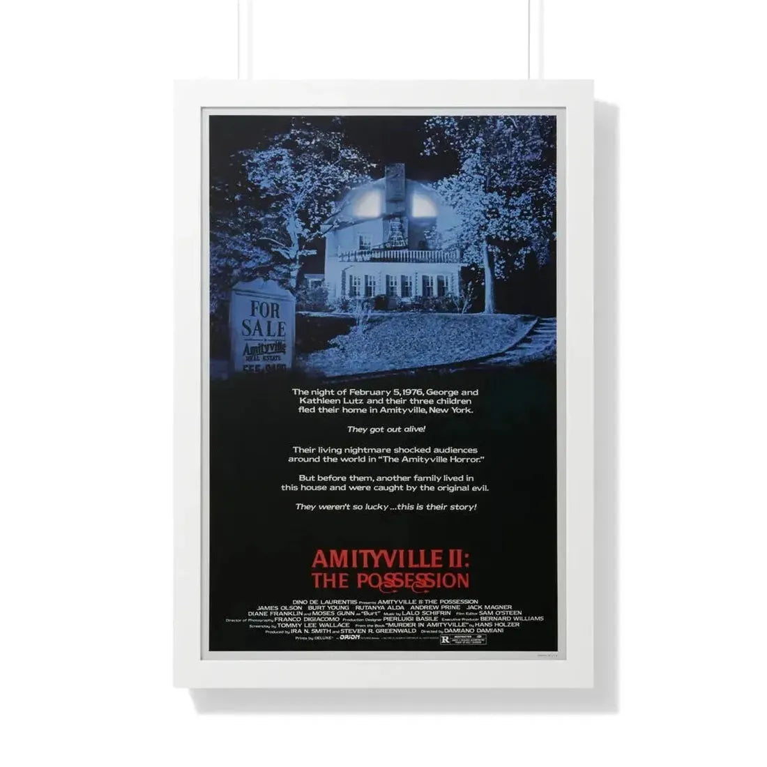 AMITYVILLE II THE POSSESSION 1982 - Framed Movie Poster - The Sticker Space