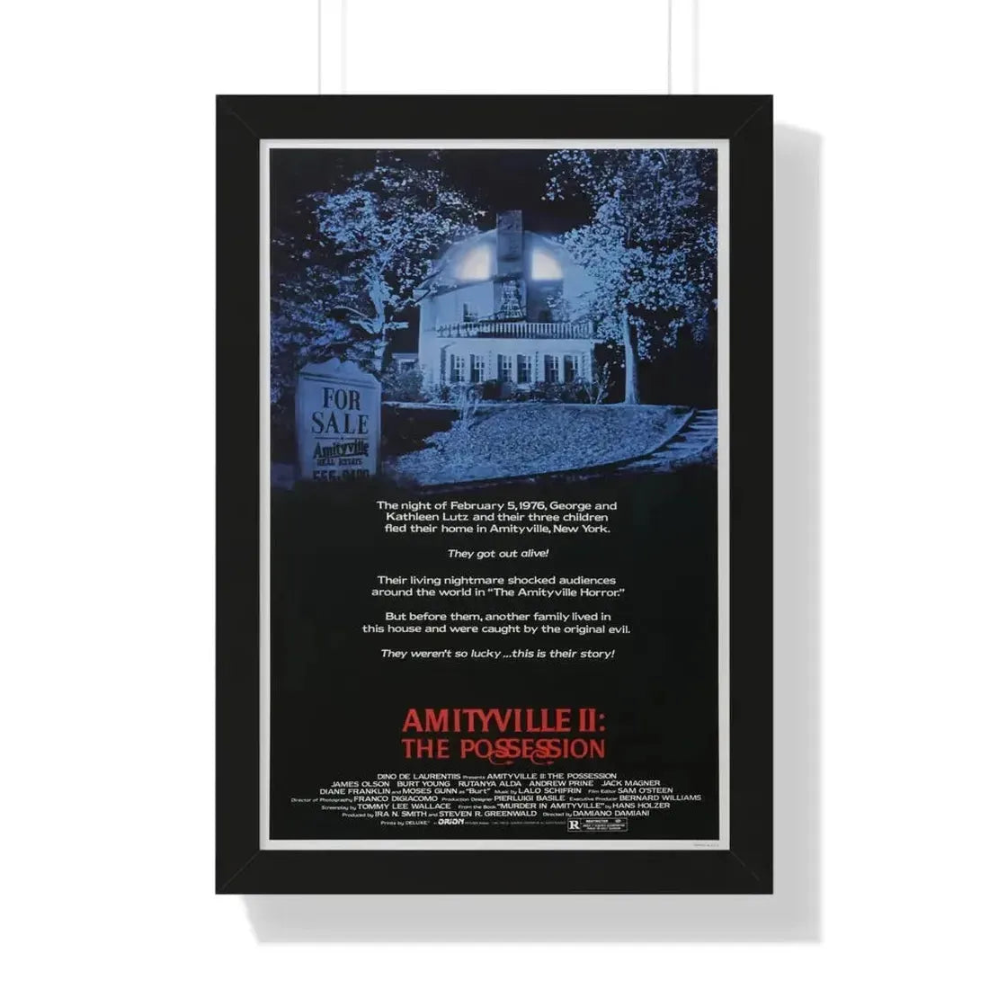 AMITYVILLE II THE POSSESSION 1982 - Framed Movie Poster - The Sticker Space