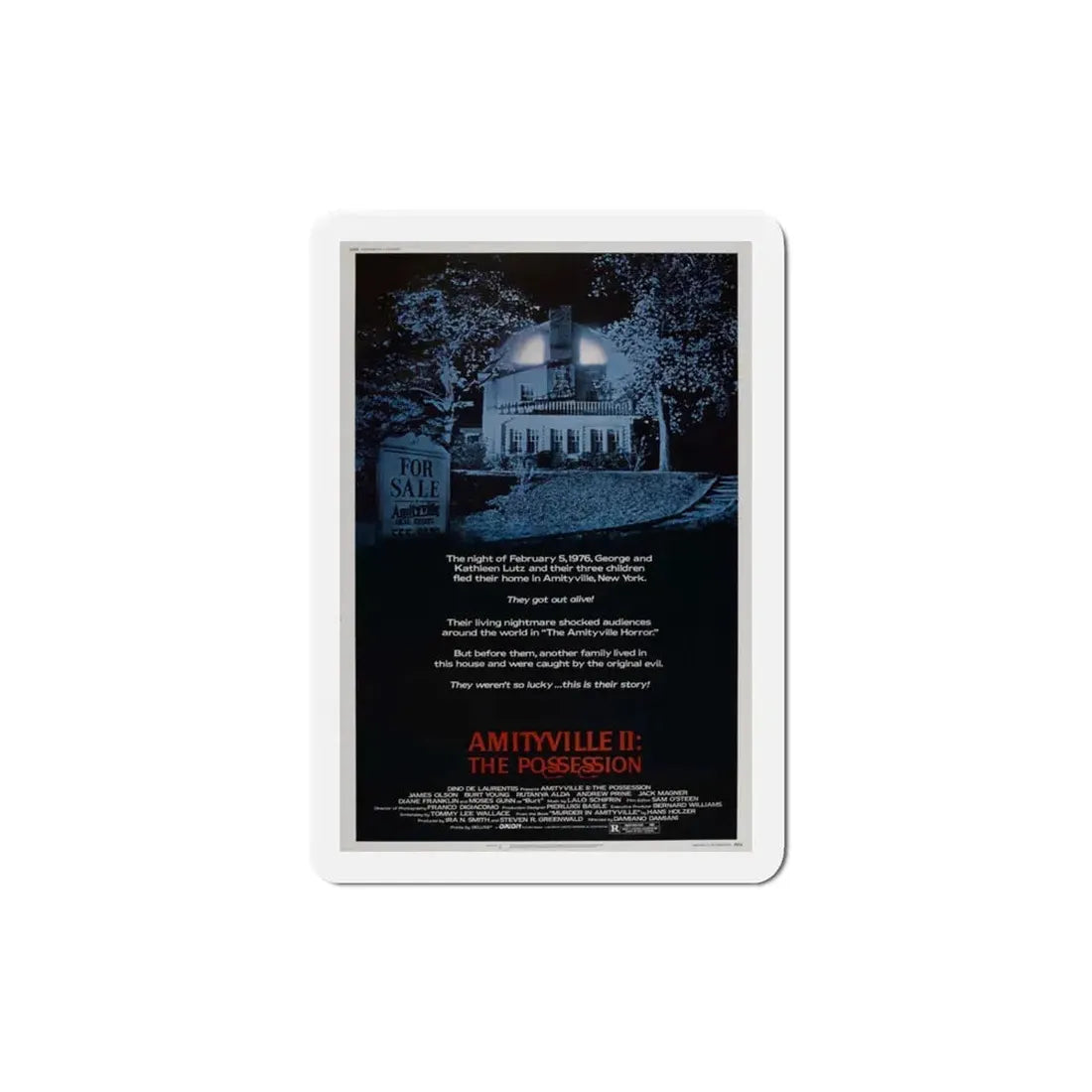 Amityville II The Possession 1982 Movie Poster Refrigerator Magnet 3 Inch - The Sticker Space