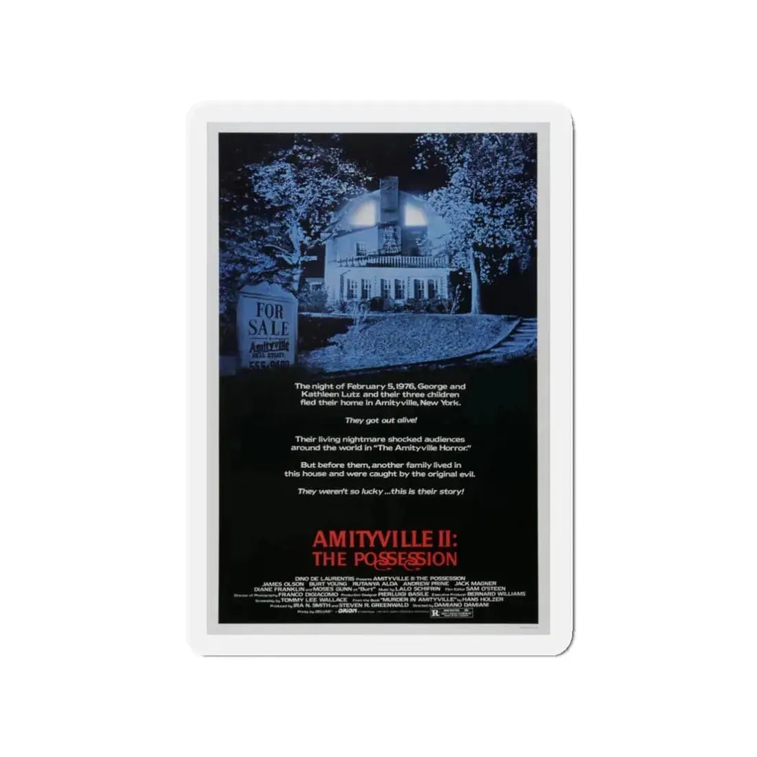 AMITYVILLE II THE POSSESSION 1982 Movie Poster - Refrigerator Magnet 3 Inch - The Sticker Space