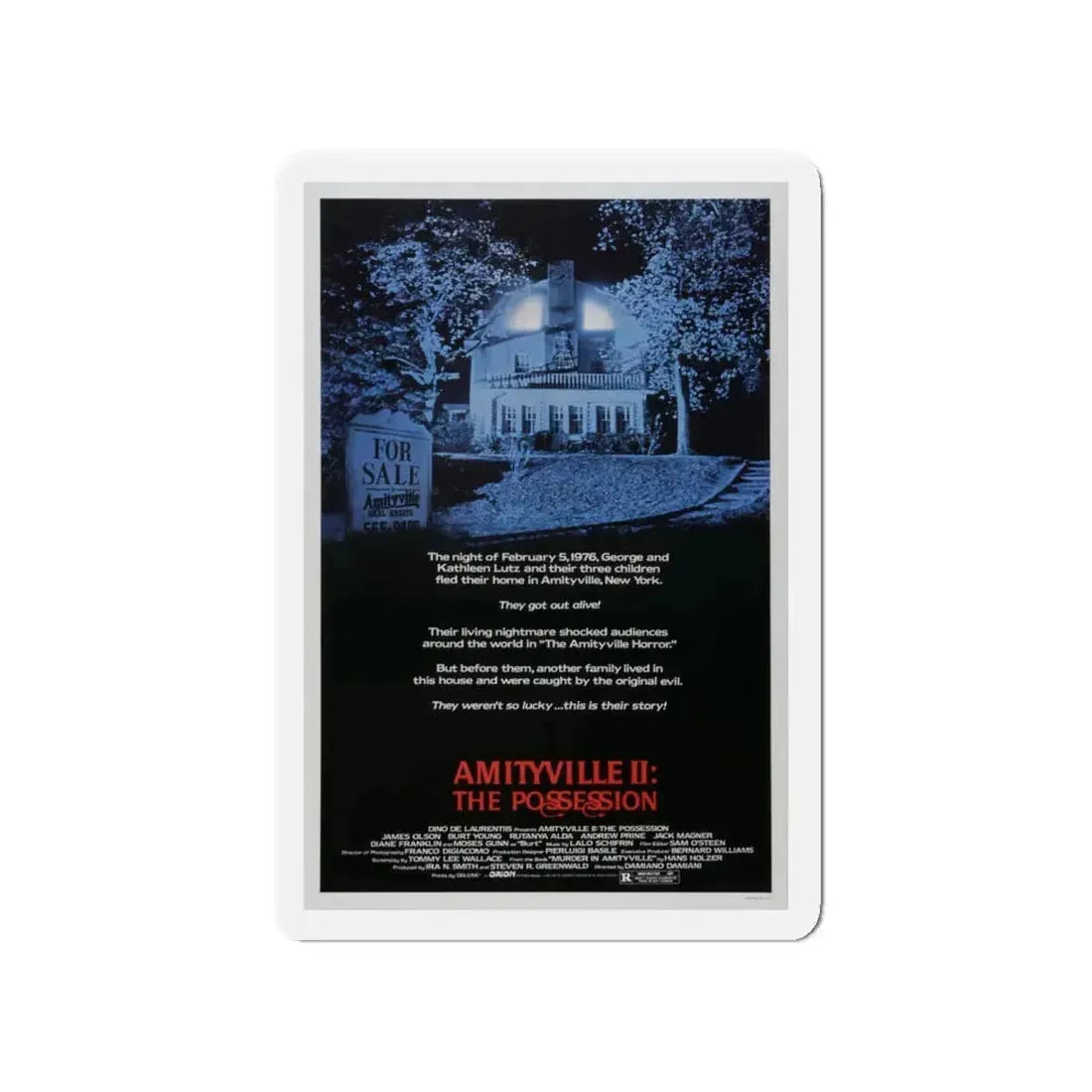 AMITYVILLE II THE POSSESSION 1982 Movie Poster - Refrigerator Magnet 4 Inch - The Sticker Space
