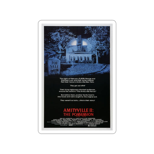 AMITYVILLE II THE POSSESSION 1982 Movie Poster STICKER Vinyl Die-Cut Decal-2 Inch-The Sticker Space