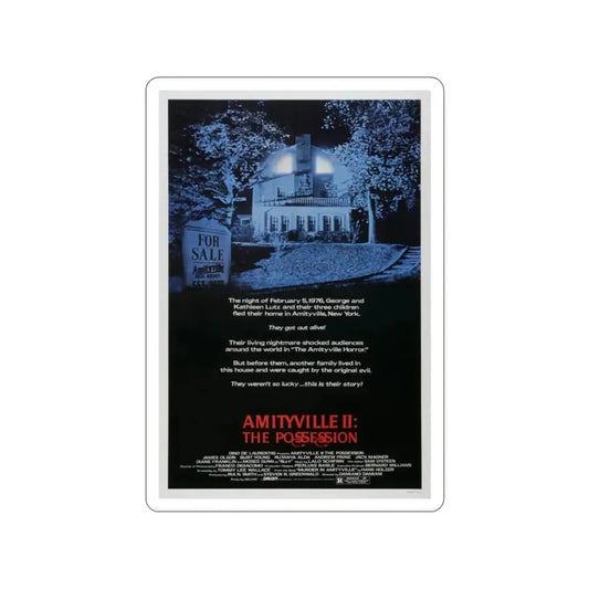 AMITYVILLE II THE POSSESSION 1982 Movie Poster STICKER Vinyl Die-Cut Decal 2 Inch - The Sticker Space