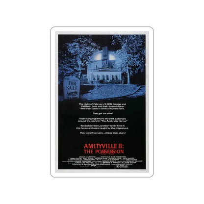AMITYVILLE II THE POSSESSION 1982 Movie Poster STICKER Vinyl Die-Cut Decal 4 Inch - The Sticker Space