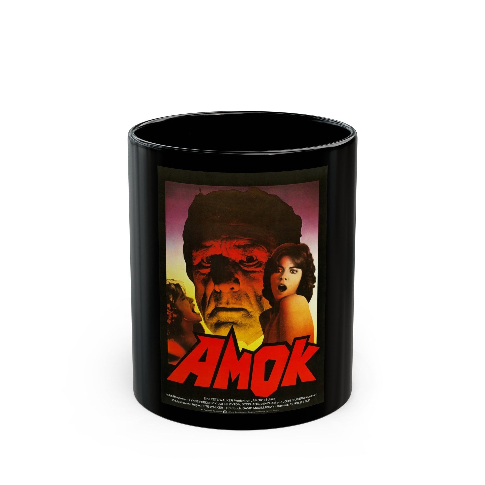 AMOK (SCHIZO) 1976 Movie Poster - Black Coffee Mug-11oz-The Sticker Space