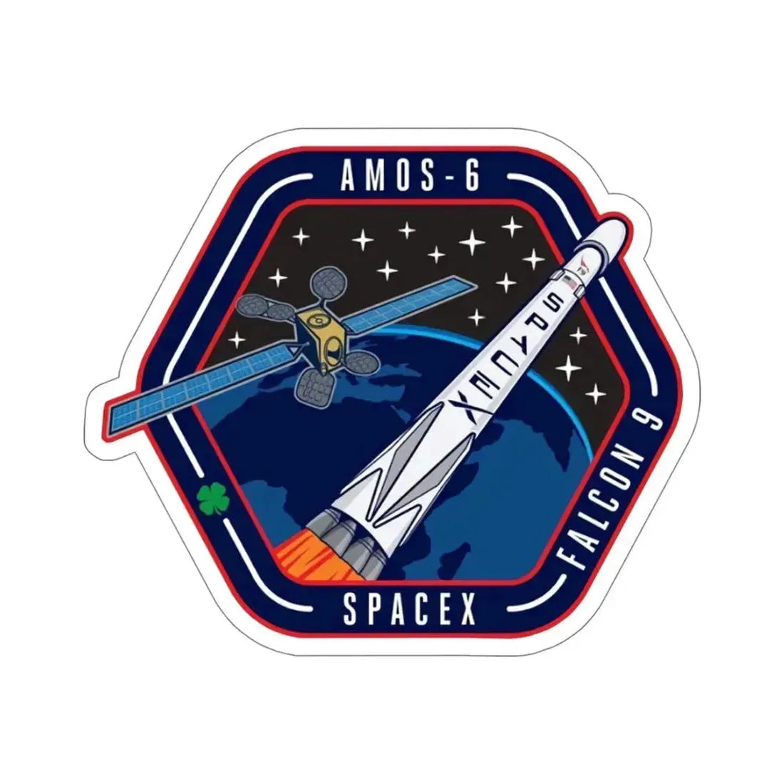 Amos-6 (SpaceX) STICKER Vinyl Die-Cut Decal 4 Inch - The Sticker Space
