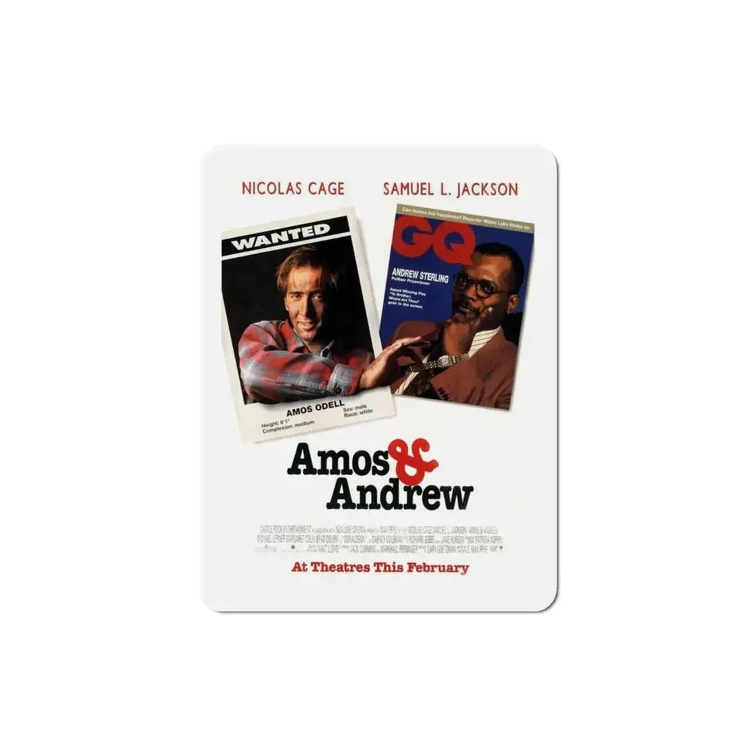 Amos & Andrew 1993 Movie Poster Refrigerator Magnet - The Sticker Space