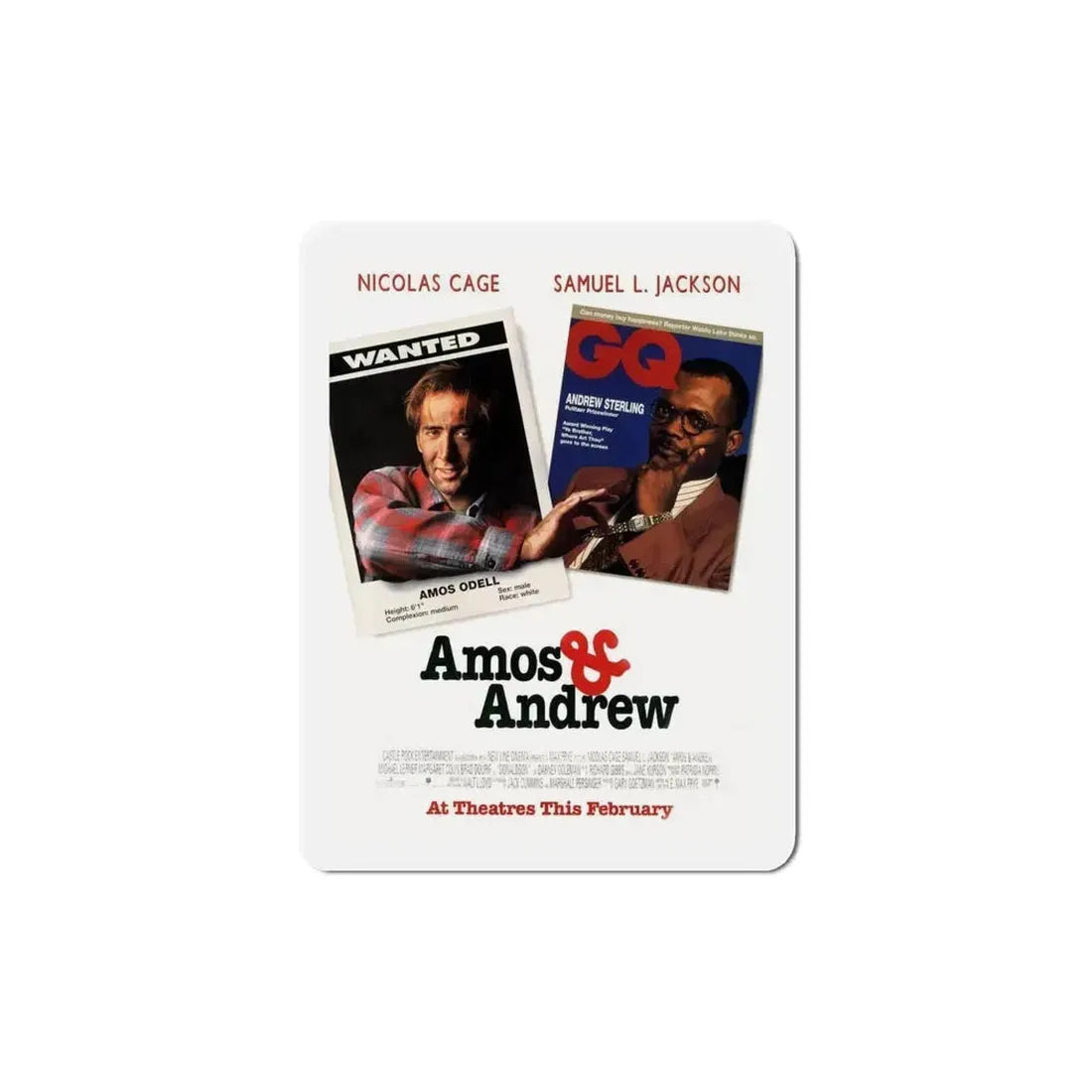Amos & Andrew 1993 Movie Poster Refrigerator Magnet - The Sticker Space