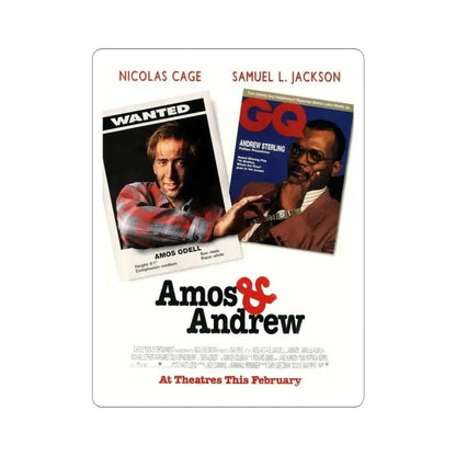 Amos & Andrew 1993 Movie Poster STICKER Vinyl Die-Cut Decal 3 Inch - The Sticker Space