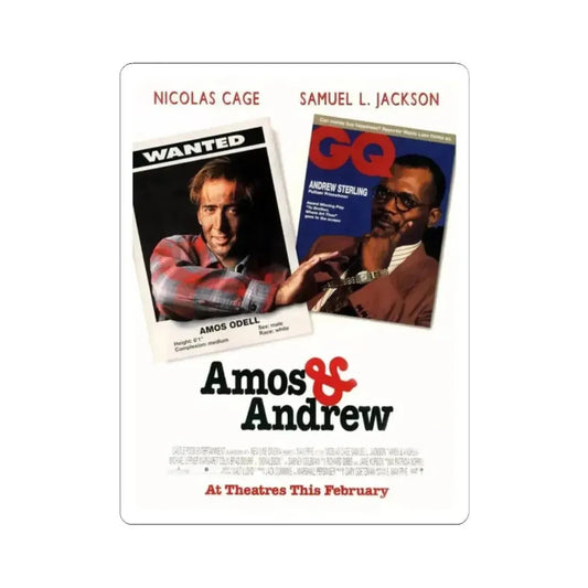 Amos & Andrew 1993 Movie Poster - STICKER Vinyl Kiss-Cut Decal 2 Inch White - The Sticker Space