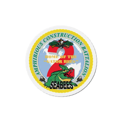 Amphibious Construction Bn 2 SeaBees (U.S. Navy) Refrigerator Magnet 5 Inch - The Sticker Space