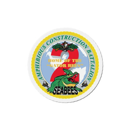 Amphibious Construction Bn 2 SeaBees (U.S. Navy) Refrigerator Magnet 6 Inch - The Sticker Space
