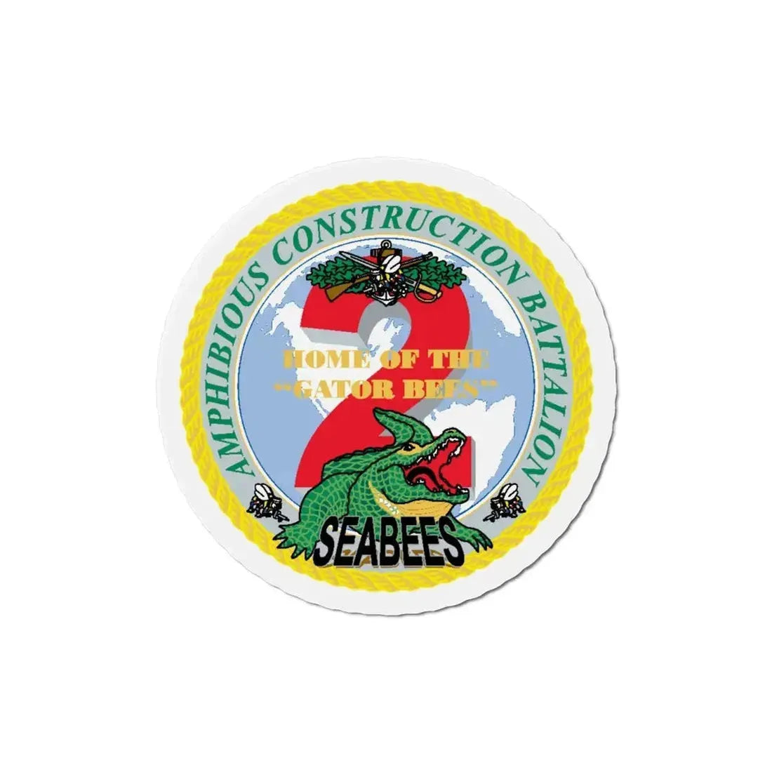 Amphibious Construction Bn 2 SeaBees (U.S. Navy) Refrigerator Magnet - The Sticker Space