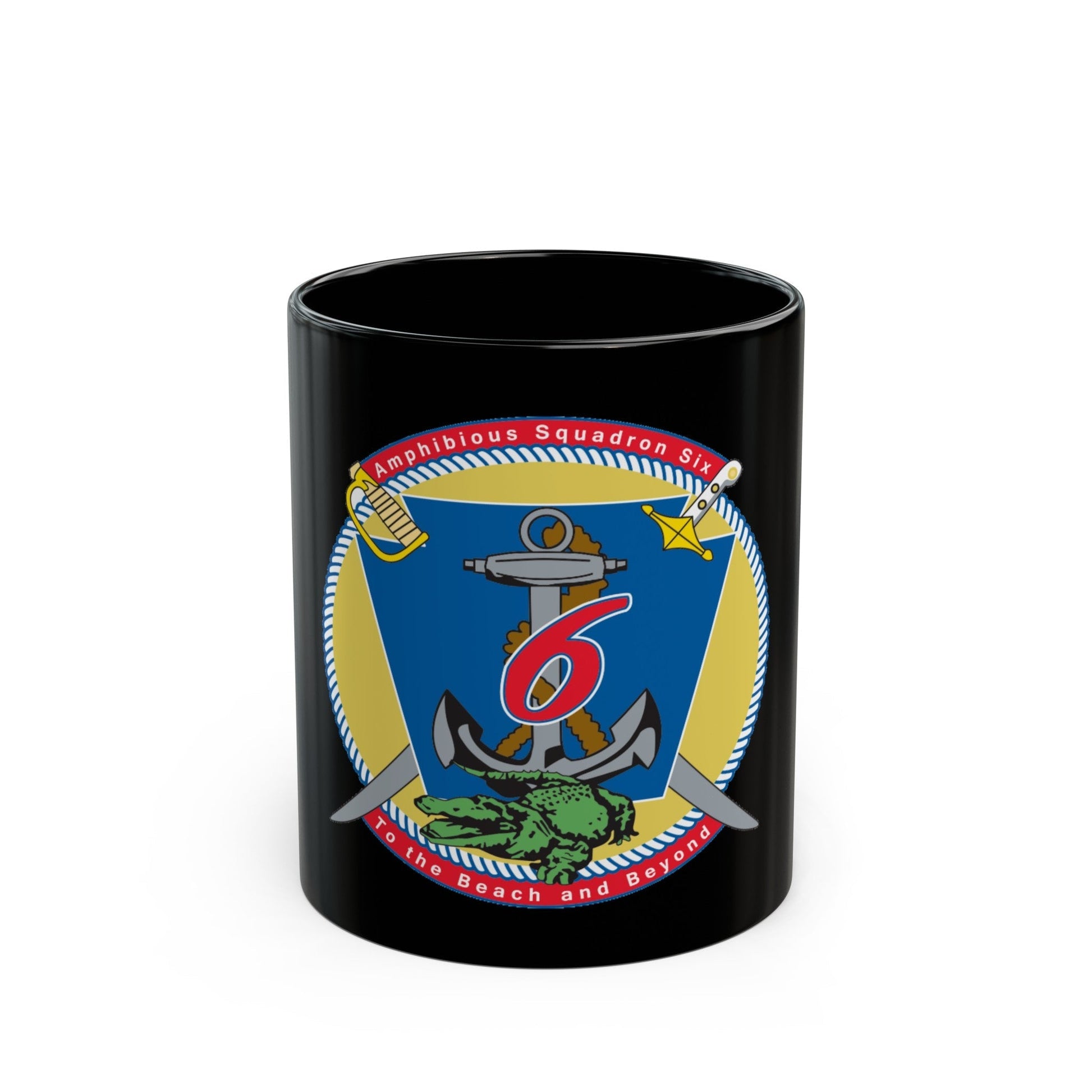 Amphibious Sq 6 (U.S. Navy) Black Coffee Mug-11oz-The Sticker Space