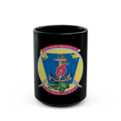 Amphibious Sq 6 (U.S. Navy) Black Coffee Mug-15oz-The Sticker Space