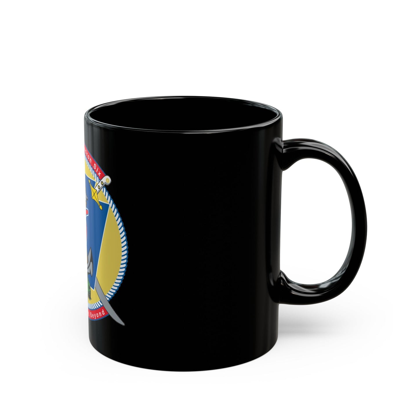 Amphibious Sq 6 (U.S. Navy) Black Coffee Mug-The Sticker Space