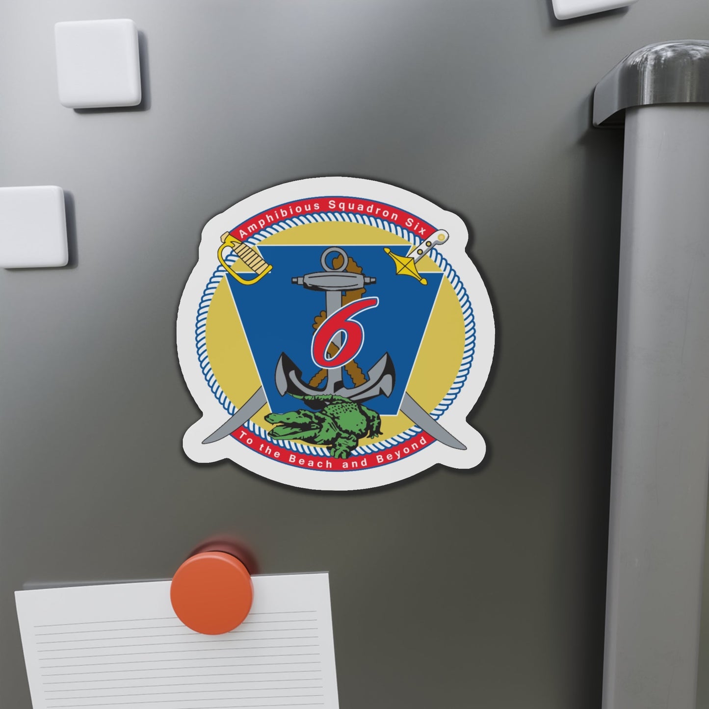 Amphibious Sq 6 (U.S. Navy) Die-Cut Magnet-The Sticker Space