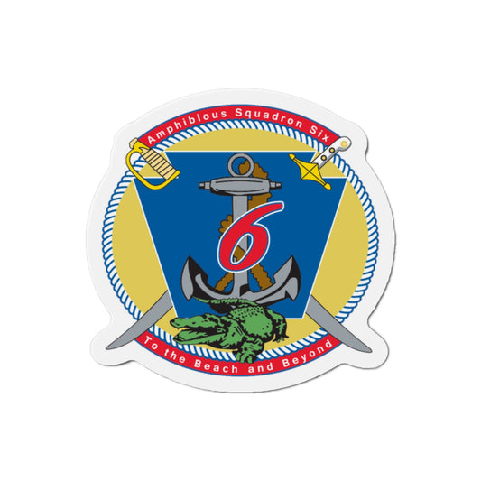 Amphibious Sq 6 (U.S. Navy) Die-Cut Magnet-2" x 2"-The Sticker Space