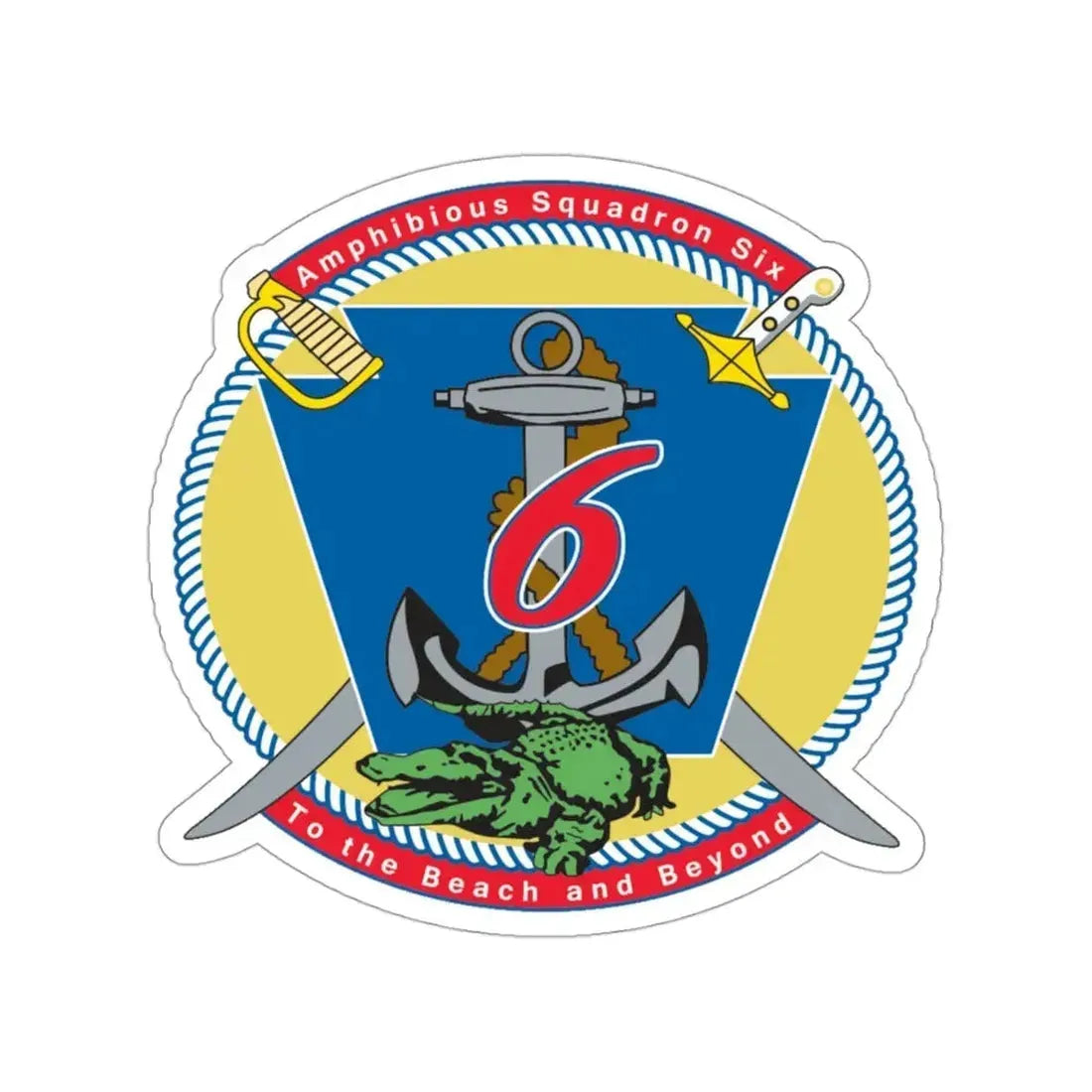 Amphibious Sq 6 (U.S. Navy) STICKER Vinyl Die-Cut Decal 3 Inch - The Sticker Space