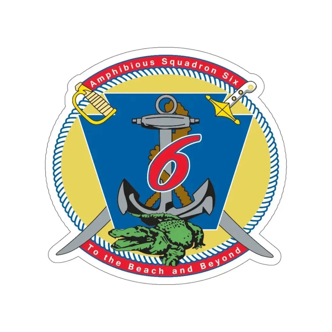 Amphibious Sq 6 (U.S. Navy) STICKER Vinyl Die-Cut Decal 6 Inch - The Sticker Space