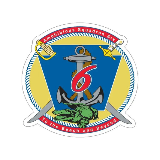 Amphibious Sq 6 (U.S. Navy) STICKER Vinyl Die-Cut Decal 6 Inch - The Sticker Space
