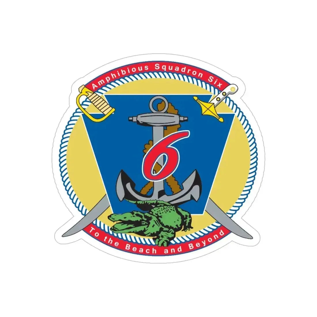 Amphibious Sq 6 (U.S. Navy) Transparent STICKER Die-Cut Vinyl Decal - The Sticker Space