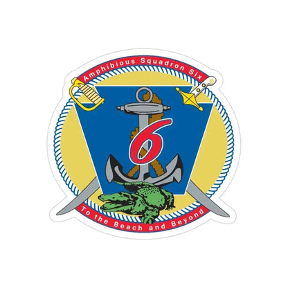 Amphibious Sq 6 (U.S. Navy) Transparent STICKER Die-Cut Vinyl Decal - The Sticker Space