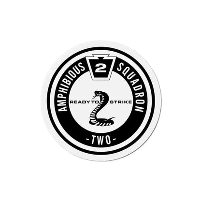 Amphibious Squadron 2 Ready To Strike BW (U.S. Navy) Refrigerator Magnet - The Sticker Space