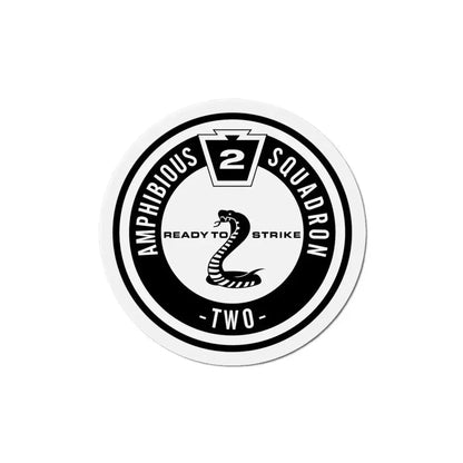 Amphibious Squadron 2 Ready To Strike BW (U.S. Navy) Refrigerator Magnet - The Sticker Space