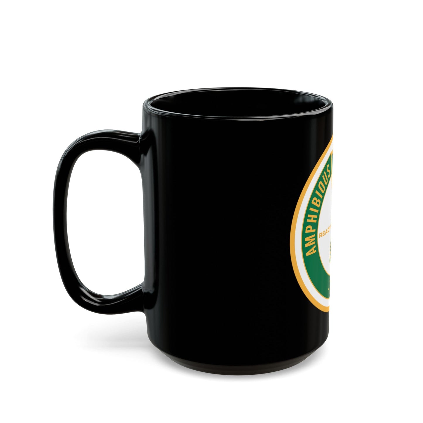 Amphibious Squadron 2 Ready To Strike (U.S. Navy) Black Coffee Mug-The Sticker Space