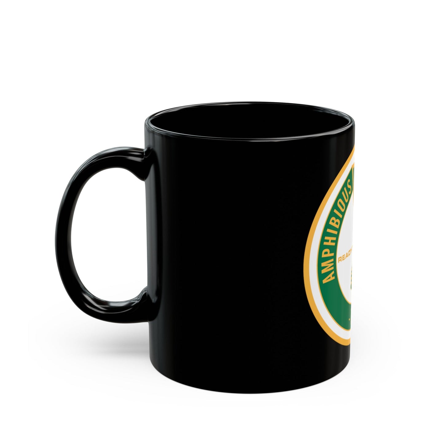 Amphibious Squadron 2 Ready To Strike (U.S. Navy) Black Coffee Mug-The Sticker Space