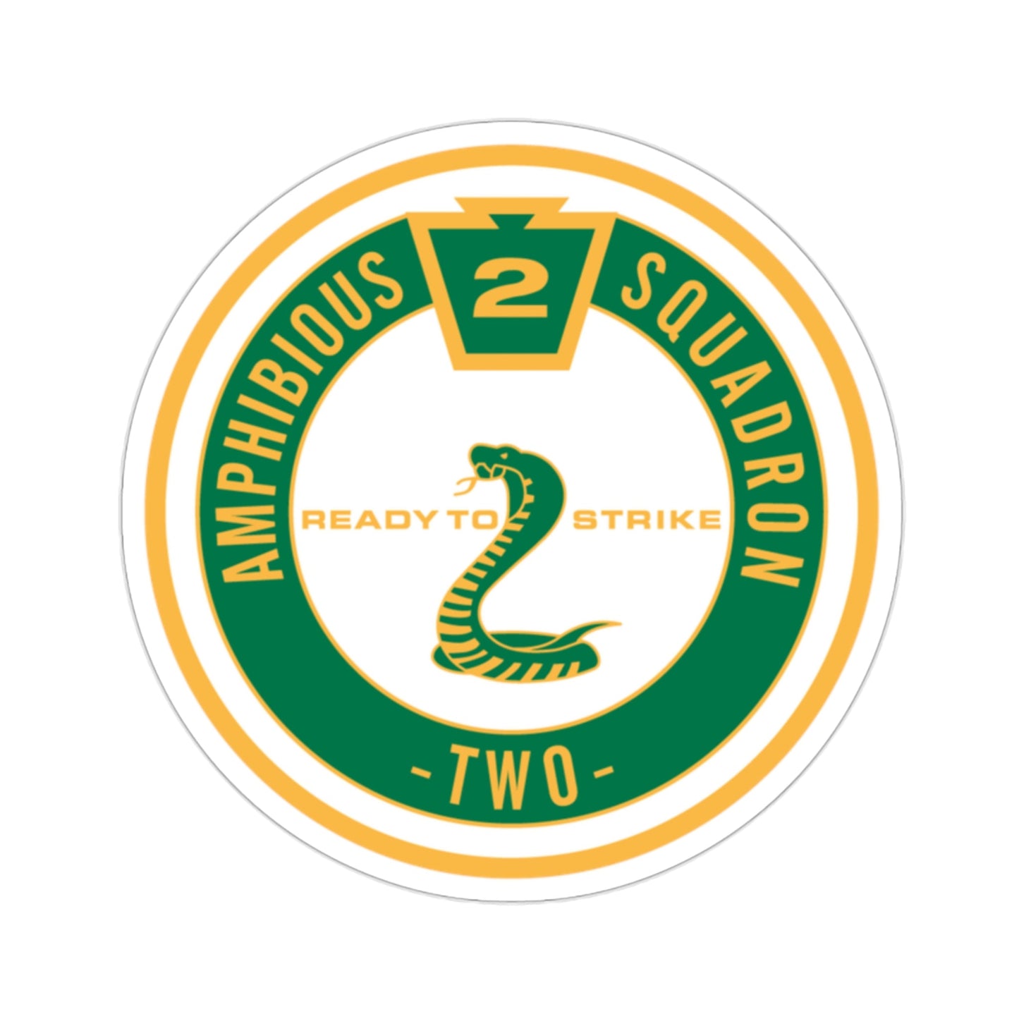 Amphibious Squadron 2 Ready To Strike (U.S. Navy) STICKER Vinyl Die-Cut Decal-2 Inch-The Sticker Space