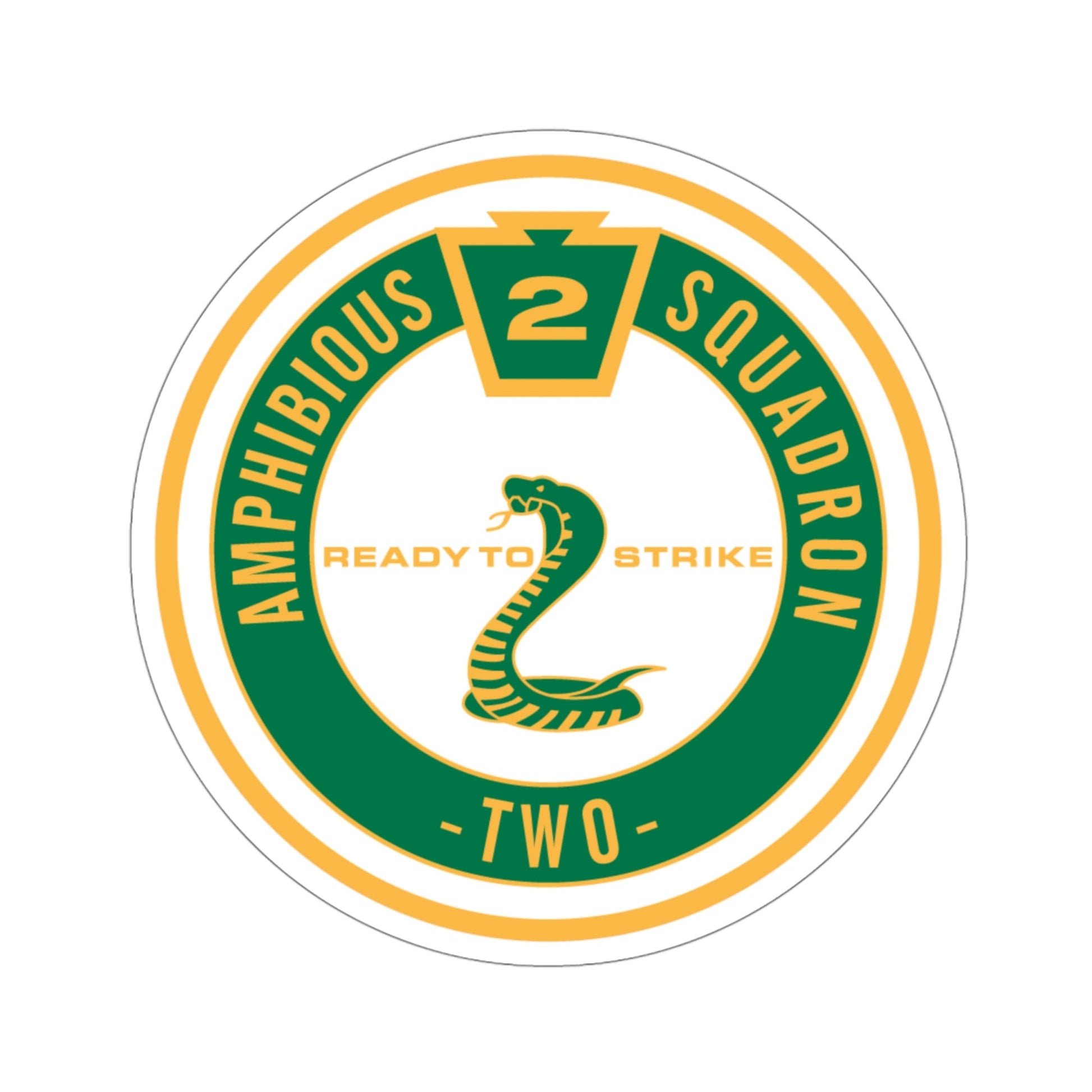 Amphibious Squadron 2 Ready To Strike (U.S. Navy) STICKER Vinyl Die-Cut Decal-4 Inch-The Sticker Space