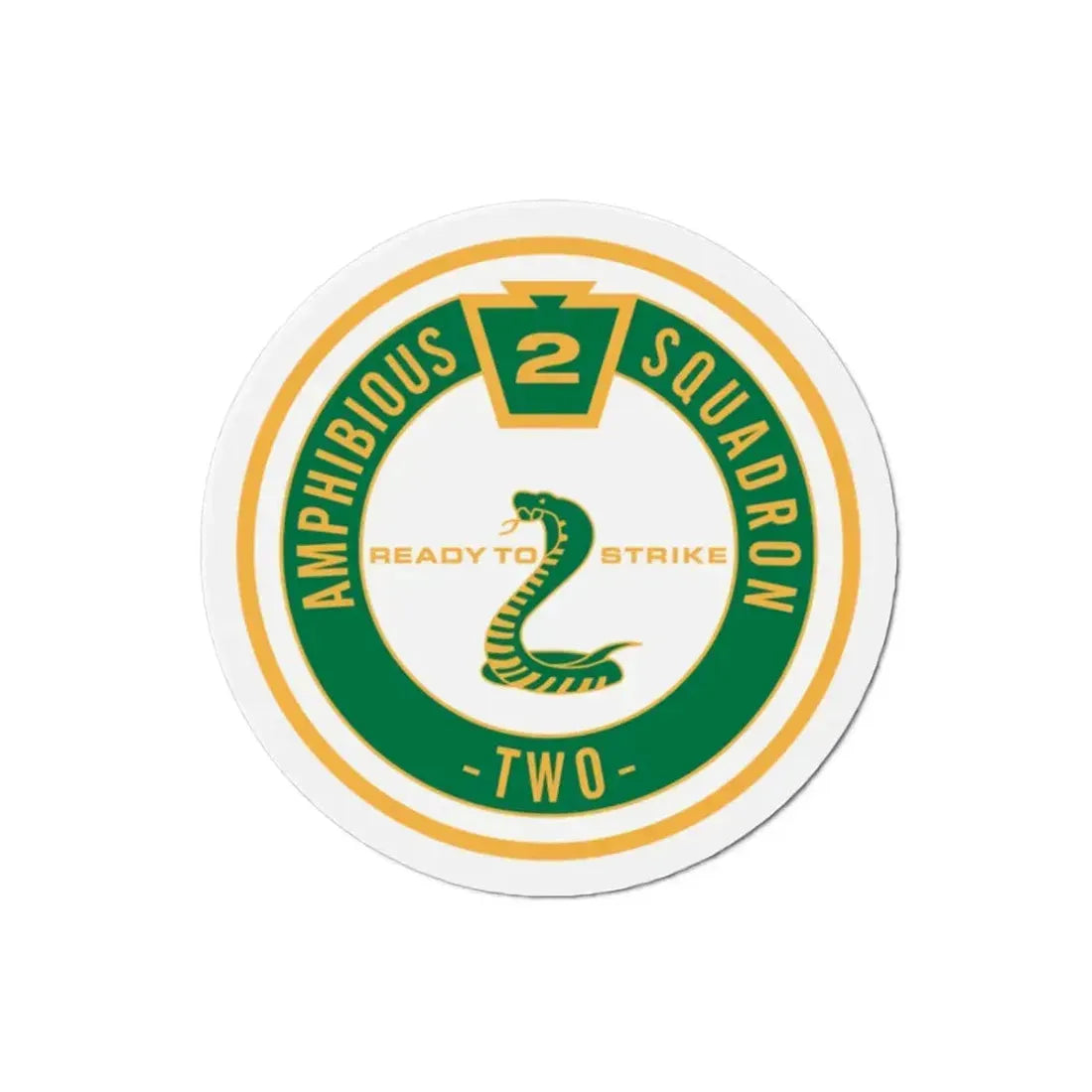 Amphibious Squadron 2 Ready To Strike (U.S. Navy) Refrigerator Magnet 2 Inch - The Sticker Space