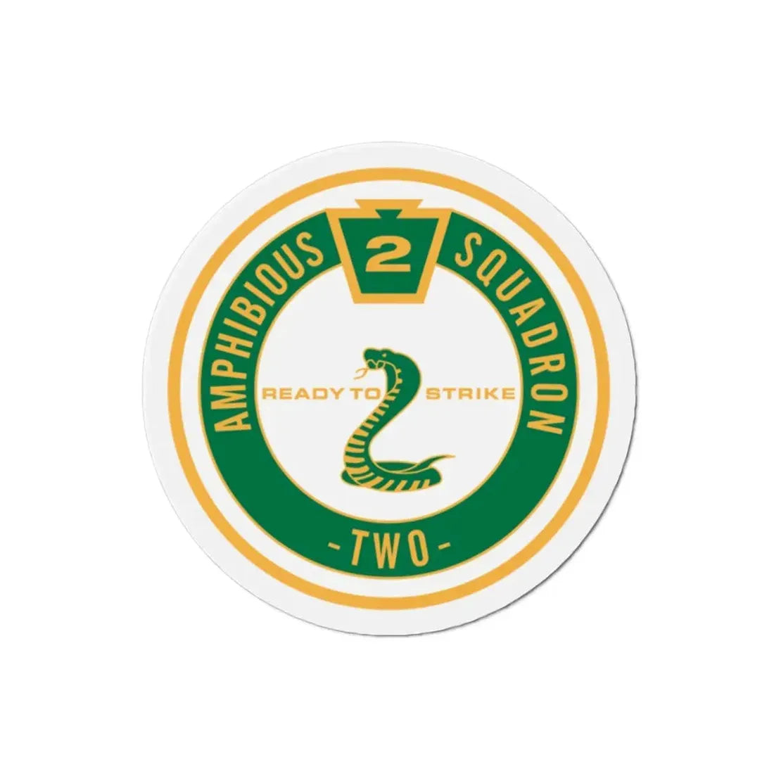 Amphibious Squadron 2 Ready To Strike (U.S. Navy) Refrigerator Magnet 2 Inch - The Sticker Space